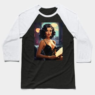 Noir Femme Fatale 1940’s (version 2) Baseball T-Shirt